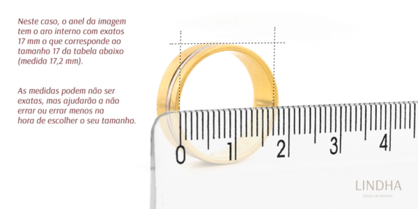 Como medir o tamanho do anel? - Lindha