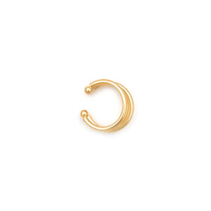 Piercing Fake Argola Tripla Lisa Banho Ouro 18k