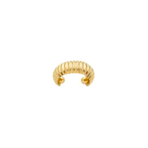 Piercing Fake Argola Ondulada Banho Ouro 18k