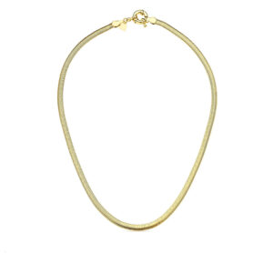 Choker Fita Articulada 4 mm Banho Ouro 18k