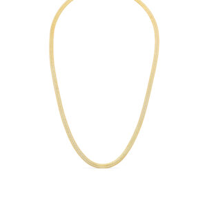 Choker Fita 4mm Banho Ouro 18k