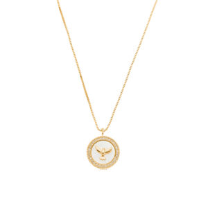 Colar Espírito Santo Banho Ouro 18k